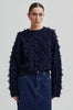 Carli O Neck Textured Knit - Vulcan
