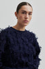 Carli O Neck Textured Knit - Vulcan