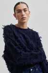 Carli O Neck Textured Knit - Vulcan