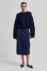 Carli O Neck Textured Knit - Vulcan