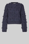 Carli O Neck Textured Knit - Vulcan
