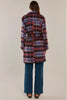 Oslo Coat - Purple/Orange Check