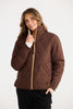 Ellis Reversible Puffer - Chocolate/ Taupe