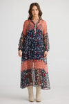 Carnation Dress - Navy Poppy