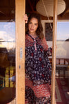 Carnation Dress - Navy Poppy