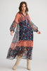 Carnation Dress - Navy Poppy