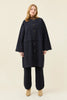 Farida Convertible Coat - Navy