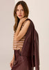 Carmel Striped Vest - Camel/Blush