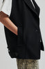 Fique Oversized Waistcoat - Black