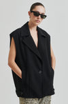 Fique Oversized Waistcoat - Black