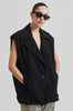 Fique Oversized Waistcoat - Black