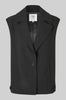Fique Oversized Waistcoat - Black
