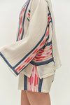 Dreamy Shirt - Navy/Red Jacquard