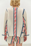 Dreamy Shirt - Navy/Red Jacquard