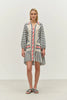 Nifty Short Dress - Navy/Red Jacquard