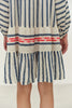 Nifty Short Dress - Navy/Red Jacquard