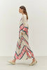 Beloved Long Dress - Navy/Red Jacquard