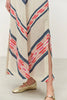 Beloved Long Dress - Navy/Red Jacquard