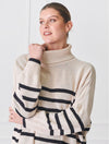 Samantha Striped Knit - Ecru/Black