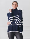 Samantha Striped Knit - Navy/White