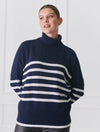 Samantha Striped Knit - Navy/White