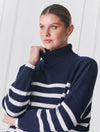 Samantha Striped Knit - Navy/White