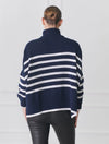 Samantha Striped Knit - Navy/White