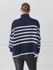 Samantha Striped Knit - Navy/White