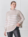 Samantha Striped Knit - Ecru/White