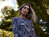Monument Dress - Black Swirl