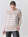 Samantha Striped Knit - Ecru/White