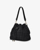 Box Weave Bucket Bag - Navy