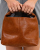 Linton Cross Body Large Bag - Tan Pebble