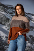 Stripe & Colour Block Tunic - Cognac/Ink/Cob
