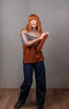 Stripe & Colour Block Tunic - Cognac/Ink/Cob