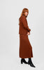 Sophie Panelled Flared Skirt - Cognac