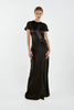 Bianca Maxi Gathered Gown - Black