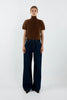 Giselle Short Sleeve Knit Top - Chocolate