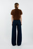Giselle Short Sleeve Knit Top - Chocolate