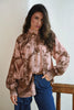 High Society Blouse - Pink/Brown