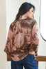 High Society Blouse - Pink/Brown