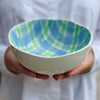 Noss and Co Small Bowl - Blue & Green Gingham