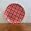 Noss and Co Dinner Serving Plate - Pink & Red Gingham