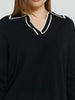Makenna Polo Sweater - Black