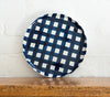 Noss and Co Dinner Serving Plate - Navy Gingham