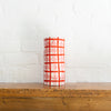 Large Vase - Pink & Red Gingham