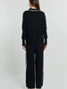 Makenna Knit Pant - Black/ Cream