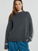 Contrast Stitch Sweater - Charcoal