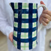 Medium Jug - Navy & Green Gingham