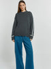 Contrast Stitch Sweater - Charcoal